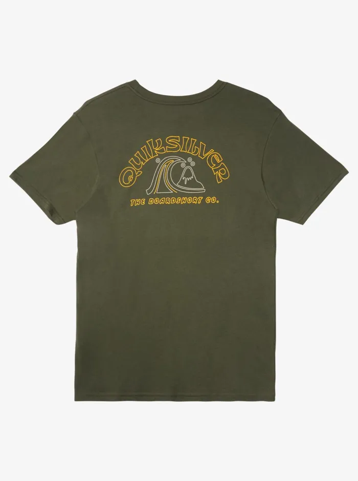 Tees Men Quiksilver Bubble Outline TShirt Climbing Ivy Tees Men Quiksilver Bubble Outline TShirt Climbing Ivy