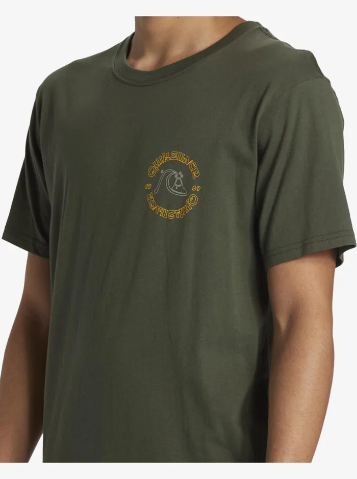 Tees Men Quiksilver Bubble Outline TShirt Climbing Ivy Tees Men Quiksilver Bubble Outline TShirt Climbing Ivy
