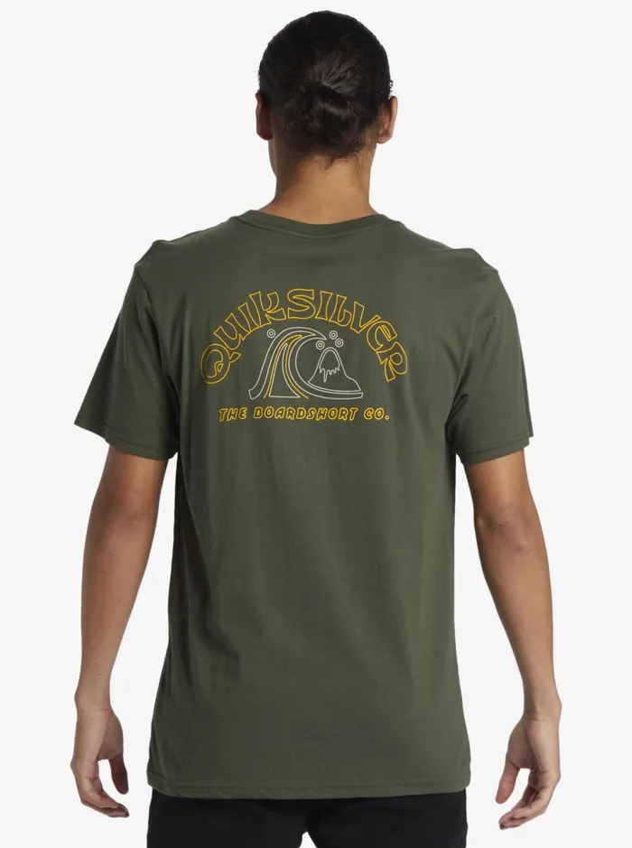 Tees Men Quiksilver Bubble Outline TShirt Climbing Ivy Tees Men Quiksilver Bubble Outline TShirt Climbing Ivy
