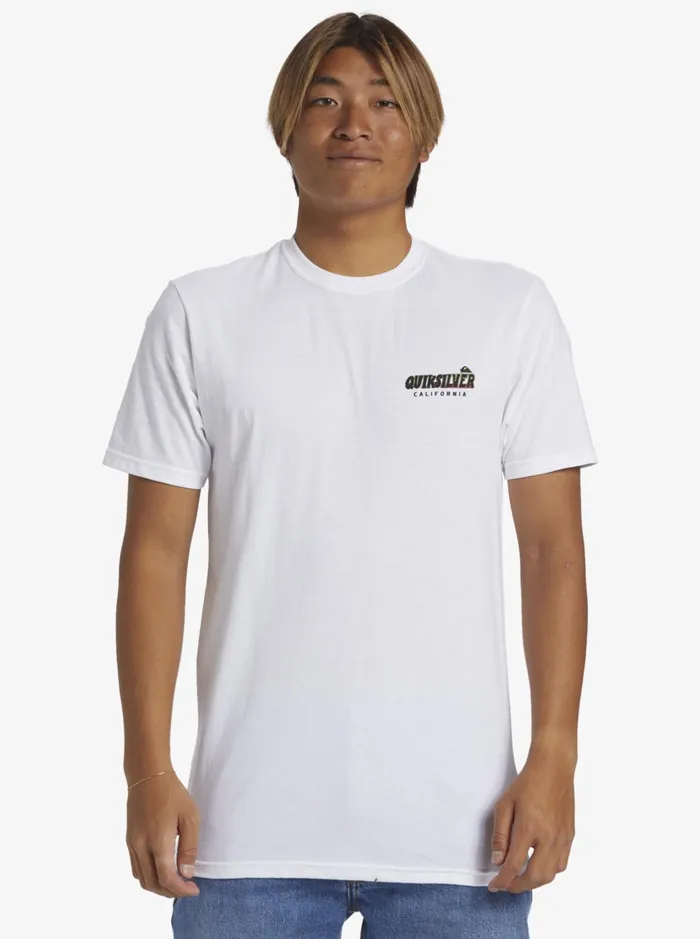 Tees Men Quiksilver Ca West Is Best TShirt White Tees Men Quiksilver Ca West Is Best TShirt White