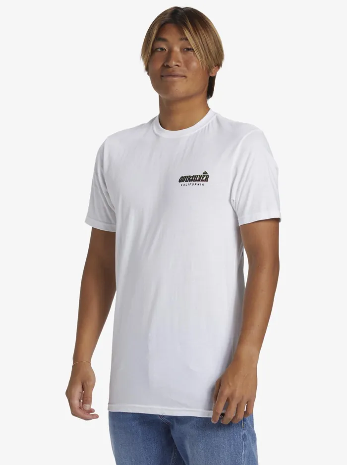 Tees Men Quiksilver Ca West Is Best TShirt White Tees Men Quiksilver Ca West Is Best TShirt White