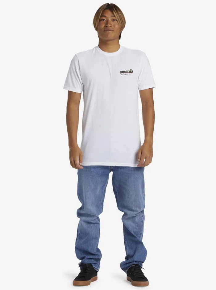 Tees Men Quiksilver Ca West Is Best TShirt White Tees Men Quiksilver Ca West Is Best TShirt White