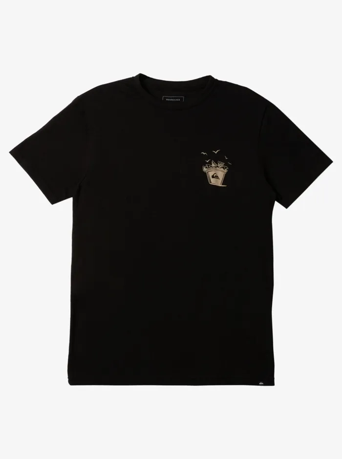Tees Men Quiksilver California Bear Life TShirt Black
