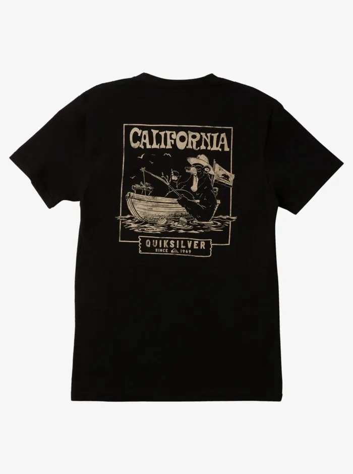 Tees Men Quiksilver California Bear Life TShirt Black Tees Men Quiksilver California Bear Life TShirt Black