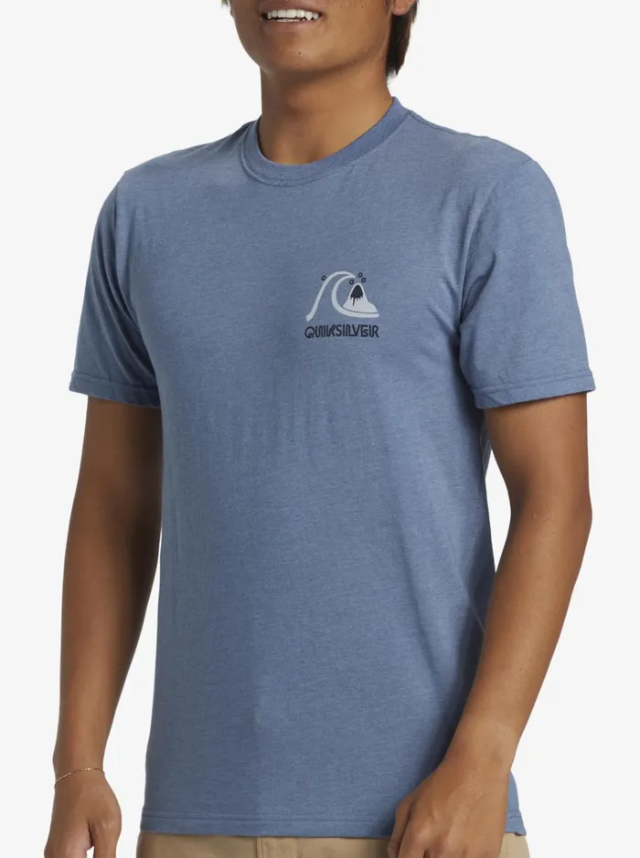Tees Men Quiksilver Circle Back TShirt Bering Sea Heather Tees Men Quiksilver Circle Back TShirt Bering Sea Heather