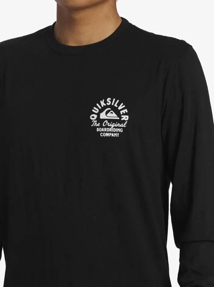 Tees Men Quiksilver Circled Script Long Sleeve TShirt Black Tees Men Quiksilver Circled Script Long Sleeve TShirt Black