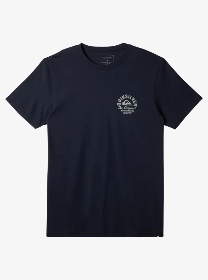 Tees Men Quiksilver Circled Script TShirt Navy Blazer