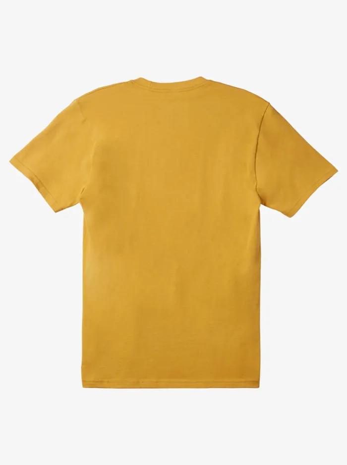 Tees Men Quiksilver Comp Logo TShirt Bright Gold Tees Men Quiksilver Comp Logo TShirt Bright Gold