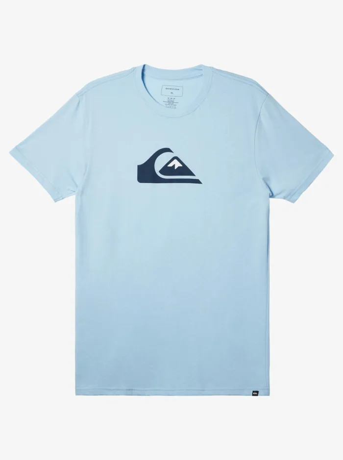 Tees Men Quiksilver Comp Logo TShirt Clear Sky
