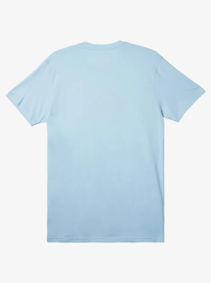 Tees Men Quiksilver Comp Logo TShirt Clear Sky Tees Men Quiksilver Comp Logo TShirt Clear Sky