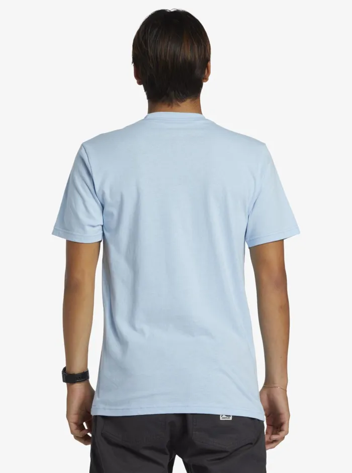 Tees Men Quiksilver Comp Logo TShirt Clear Sky Tees Men Quiksilver Comp Logo TShirt Clear Sky