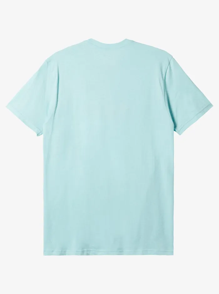 Tees Men Quiksilver Comp Logo TShirt Pastel Turquoise Tees Men Quiksilver Comp Logo TShirt Pastel Turquoise
