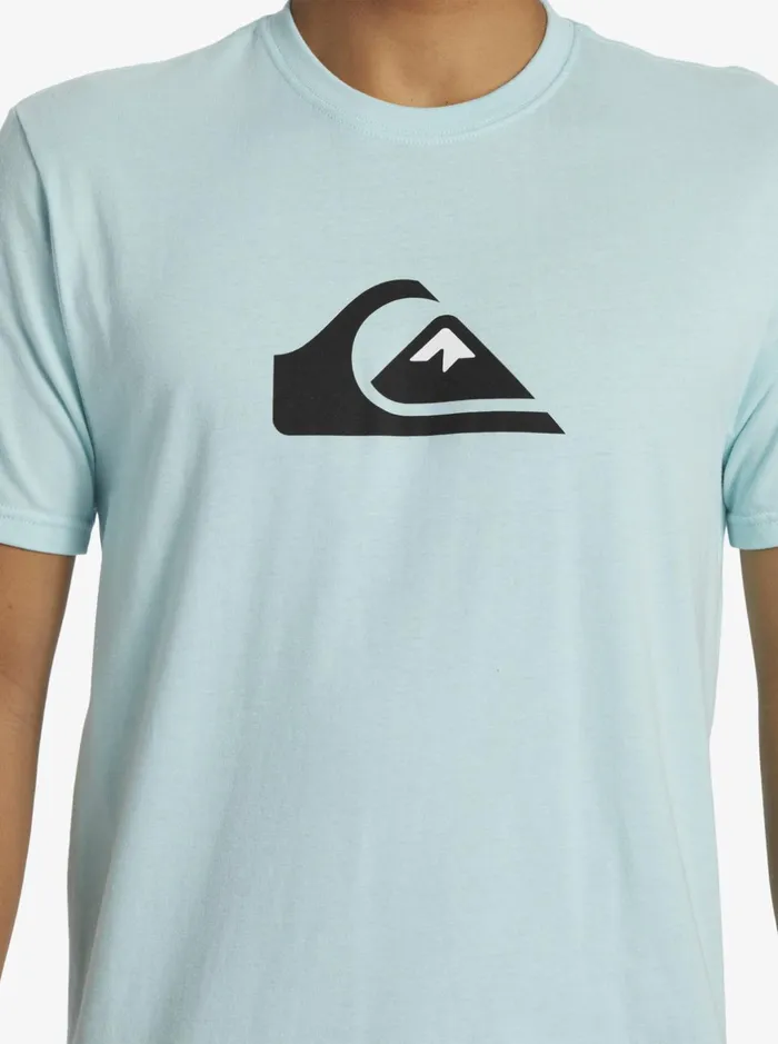 Tees Men Quiksilver Comp Logo TShirt Pastel Turquoise Tees Men Quiksilver Comp Logo TShirt Pastel Turquoise