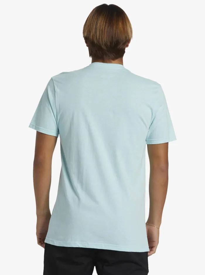 Tees Men Quiksilver Comp Logo TShirt Pastel Turquoise Tees Men Quiksilver Comp Logo TShirt Pastel Turquoise