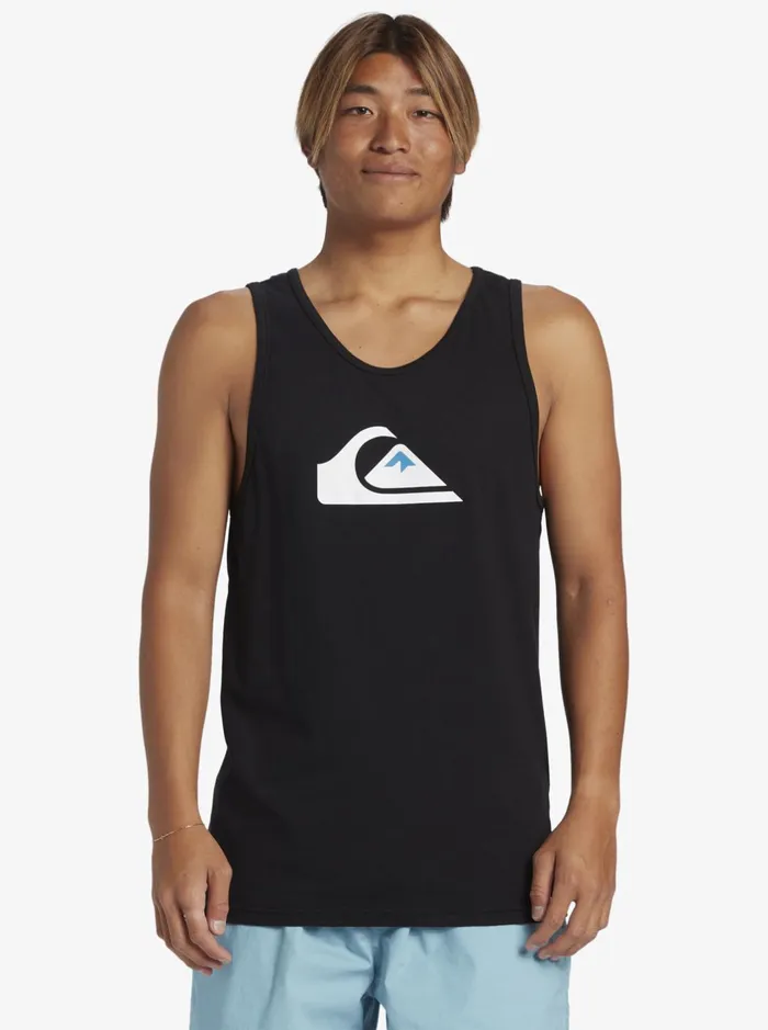 Tees Men Quiksilver Comp Logo Tank Top Black Tees Men Quiksilver Comp Logo Tank Top Black