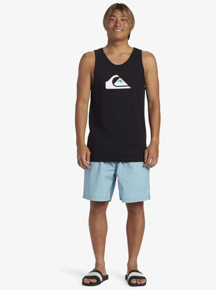 Tees Men Quiksilver Comp Logo Tank Top Black Tees Men Quiksilver Comp Logo Tank Top Black