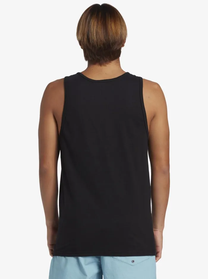 Tees Men Quiksilver Comp Logo Tank Top Black Tees Men Quiksilver Comp Logo Tank Top Black