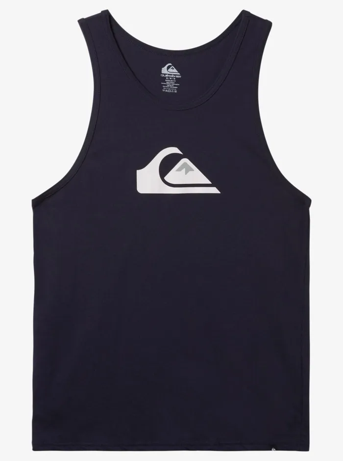 Tees Men Quiksilver Comp Logo Tank Top Navy Blazer