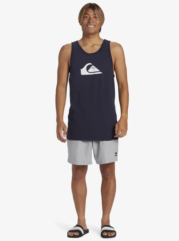 Tees Men Quiksilver Comp Logo Tank Top Navy Blazer Tees Men Quiksilver Comp Logo Tank Top Navy Blazer