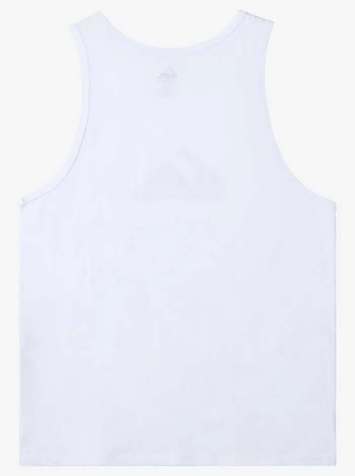 Tees Men Quiksilver Comp Logo Tank Top White Tees Men Quiksilver Comp Logo Tank Top White
