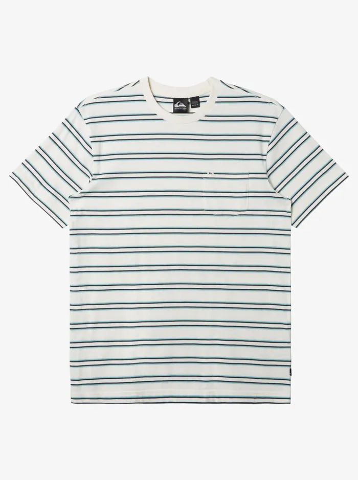Tees Men Quiksilver Cruiser Pocket Tee Knit Snow White Cruiser Pkt Tee