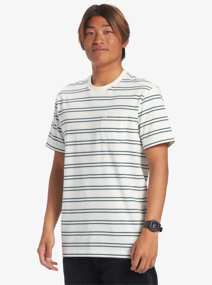 Tees Men Quiksilver Cruiser Pocket Tee Knit Snow White Cruiser Pkt Tee Tees Men Quiksilver Cruiser Pocket Tee Knit Snow White Cruiser Pkt Tee