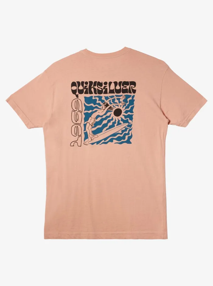 Tees Men Quiksilver Enjoy The Ride Mtz TShirt Dusty Pink Tees Men Quiksilver Enjoy The Ride Mtz TShirt Dusty Pink