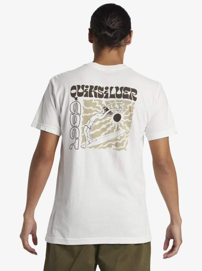 Tees Men Quiksilver Enjoy The Ride Mtz TShirt Gardenia Tees Men Quiksilver Enjoy The Ride Mtz TShirt Gardenia