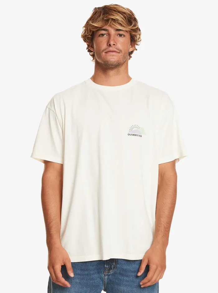 Tees Men Quiksilver Fading Sun TShirt Birch Tees Men Quiksilver Fading Sun TShirt Birch