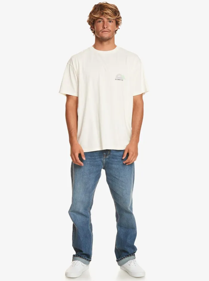 Tees Men Quiksilver Fading Sun TShirt Birch Tees Men Quiksilver Fading Sun TShirt Birch