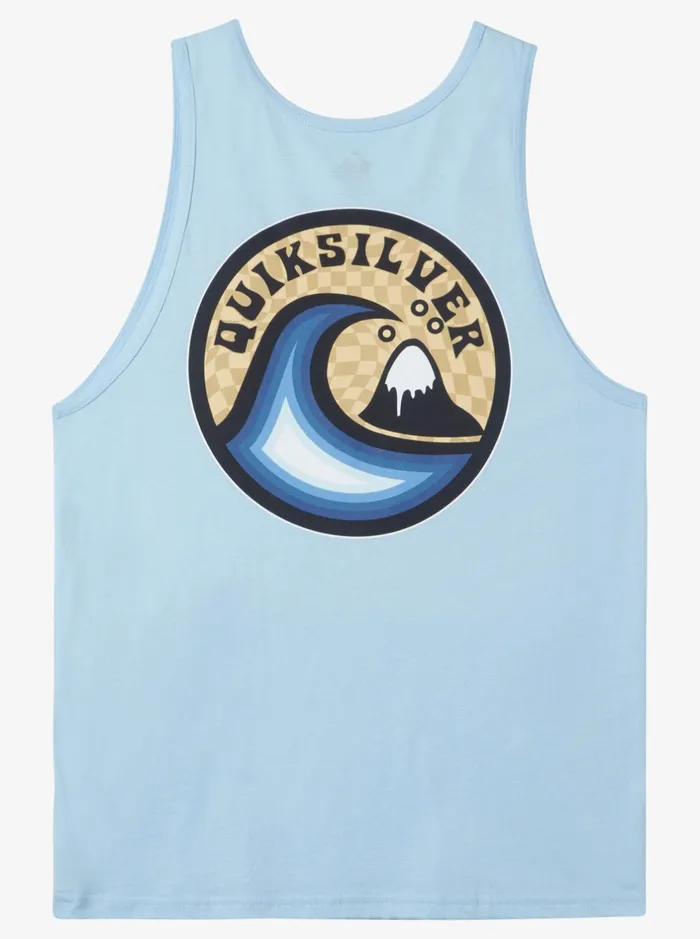 Tees Men Quiksilver Feelin The Vibe Tank Mt1 TShirt Clear Sky Tees Men Quiksilver Feelin The Vibe Tank Mt1 TShirt Clear Sky
