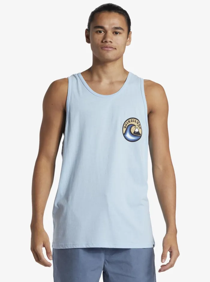 Tees Men Quiksilver Feelin The Vibe Tank Mt1 TShirt Clear Sky Tees Men Quiksilver Feelin The Vibe Tank Mt1 TShirt Clear Sky