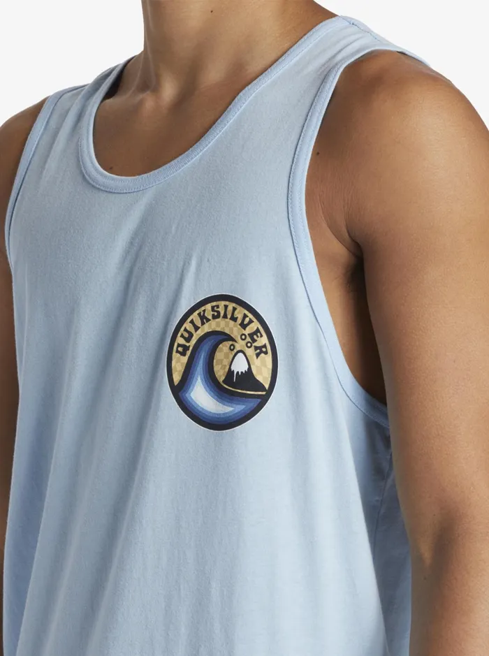 Tees Men Quiksilver Feelin The Vibe Tank Mt1 TShirt Clear Sky Tees Men Quiksilver Feelin The Vibe Tank Mt1 TShirt Clear Sky