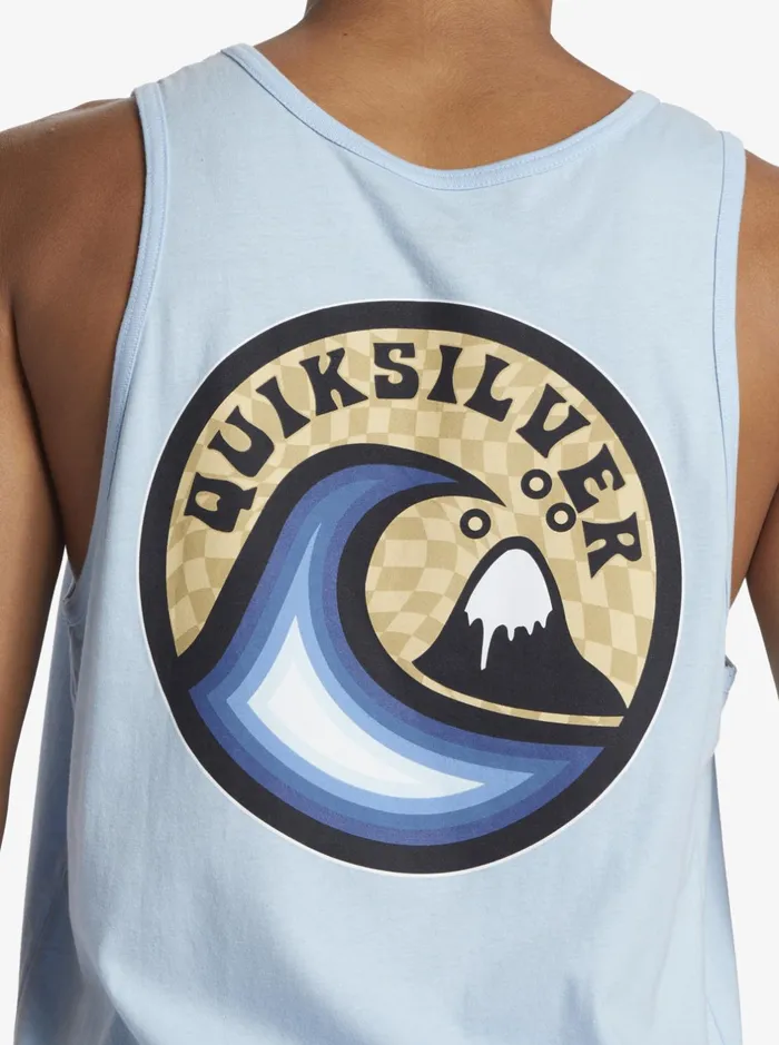 Tees Men Quiksilver Feelin The Vibe Tank Mt1 TShirt Clear Sky Tees Men Quiksilver Feelin The Vibe Tank Mt1 TShirt Clear Sky