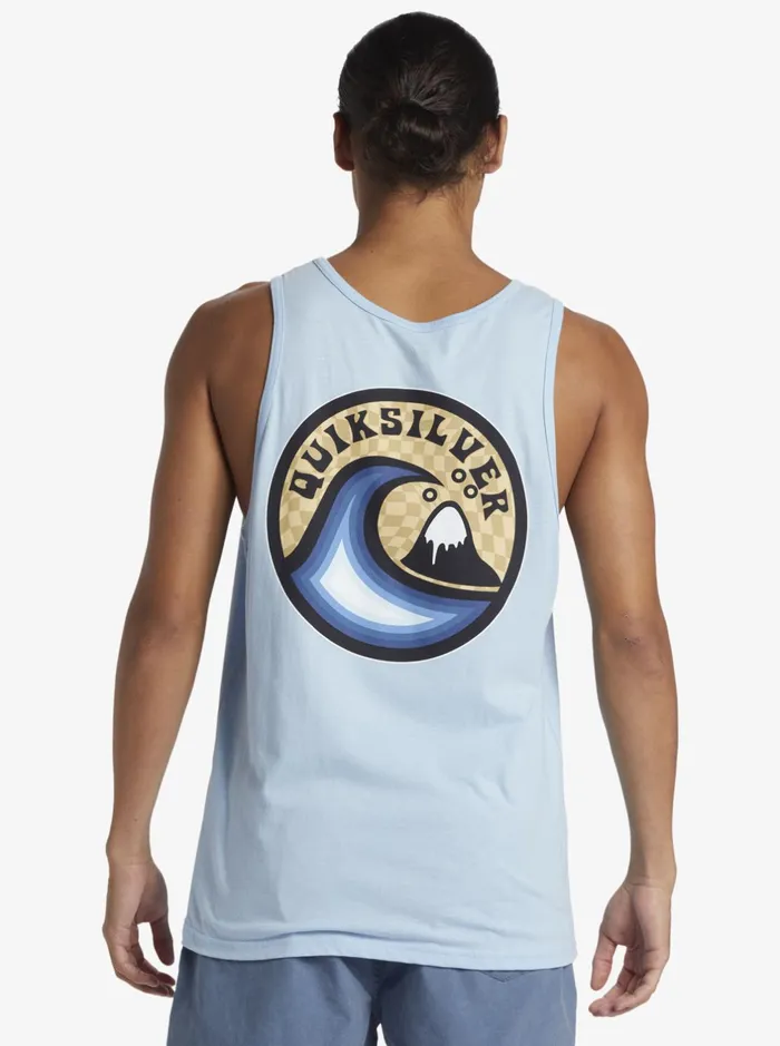 Tees Men Quiksilver Feelin The Vibe Tank Mt1 TShirt Clear Sky Tees Men Quiksilver Feelin The Vibe Tank Mt1 TShirt Clear Sky