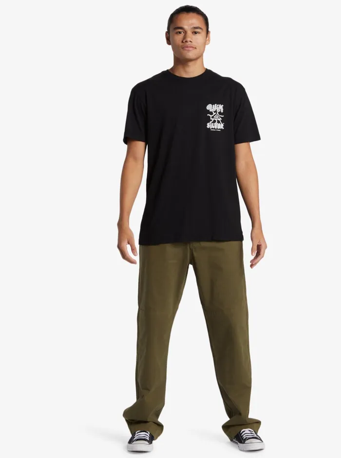 Tees Men Quiksilver Global Force Mtz TShirt Black Tees Men Quiksilver Global Force Mtz TShirt Black