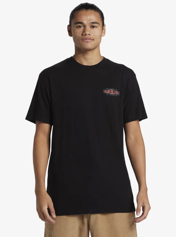 Tees Men Quiksilver Guard Dog Mtz TShirt Black Tees Men Quiksilver Guard Dog Mtz TShirt Black