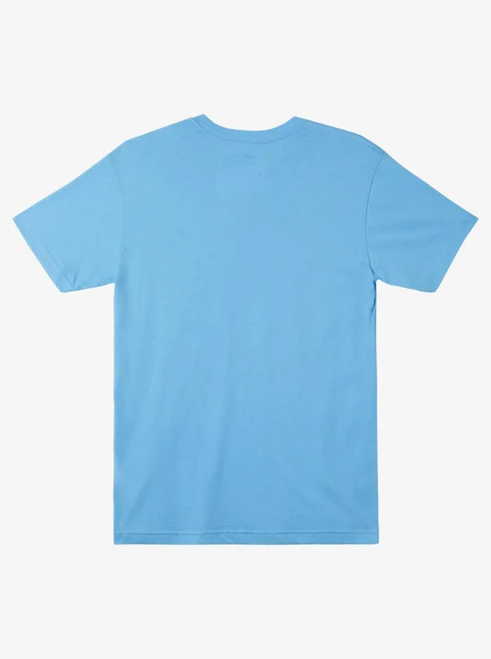 Tees Men Quiksilver Hawaii Palm And Skull TShirt Azure Blue Tees Men Quiksilver Hawaii Palm And Skull TShirt Azure Blue