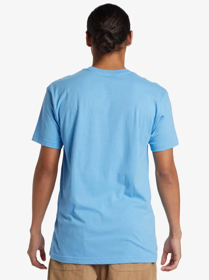 Tees Men Quiksilver Hawaii Palm And Skull TShirt Azure Blue Tees Men Quiksilver Hawaii Palm And Skull TShirt Azure Blue