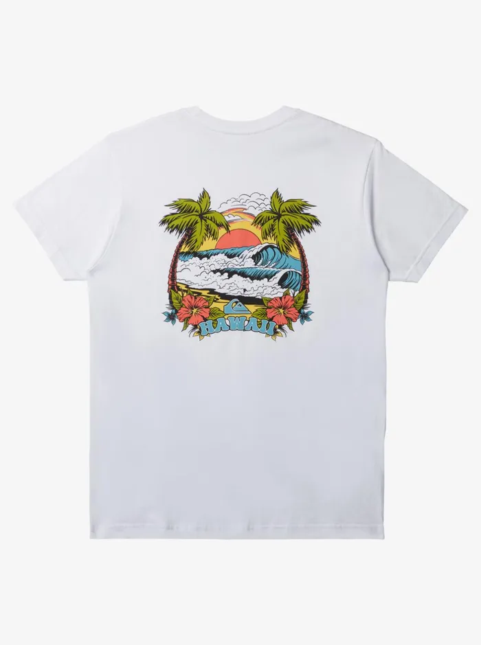 Tees Men Quiksilver Hi Grinding Lefts TShirt White