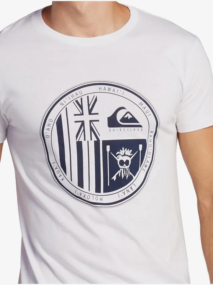 Tees Men Quiksilver Hi Ikaika TShirt White Tees Men Quiksilver Hi Ikaika TShirt White