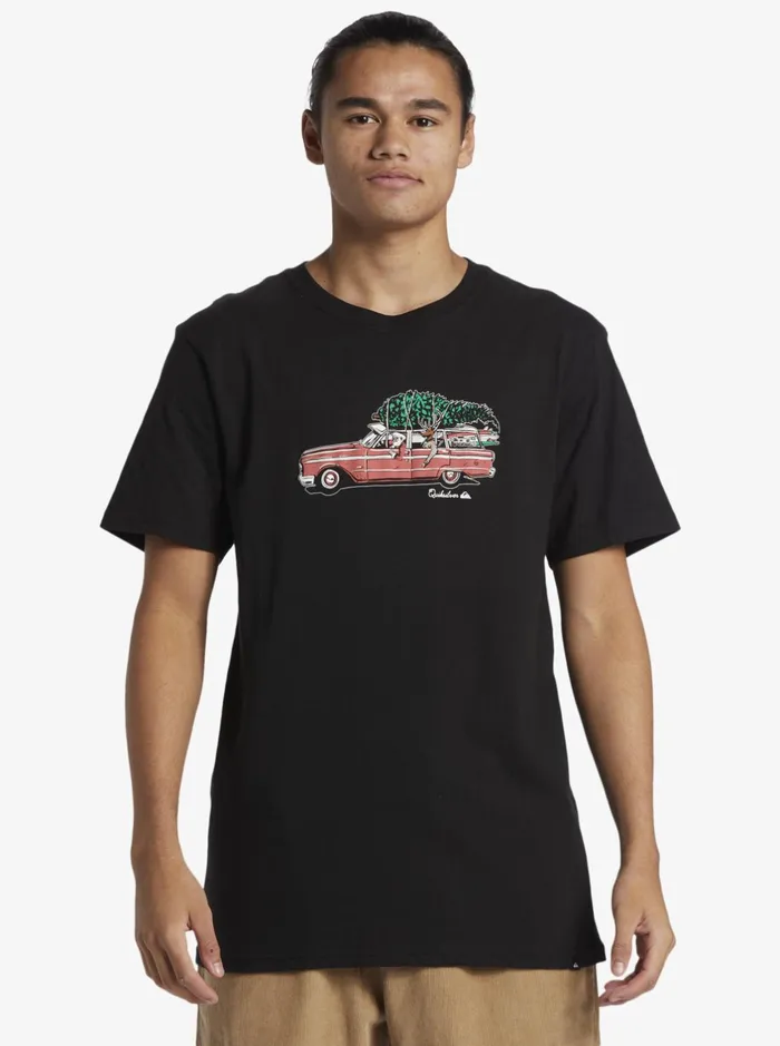 Tees Men Quiksilver Holidaaayz TShirt Black Tees Men Quiksilver Holidaaayz TShirt Black