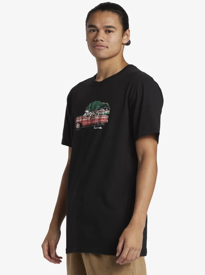 Tees Men Quiksilver Holidaaayz TShirt Black Tees Men Quiksilver Holidaaayz TShirt Black
