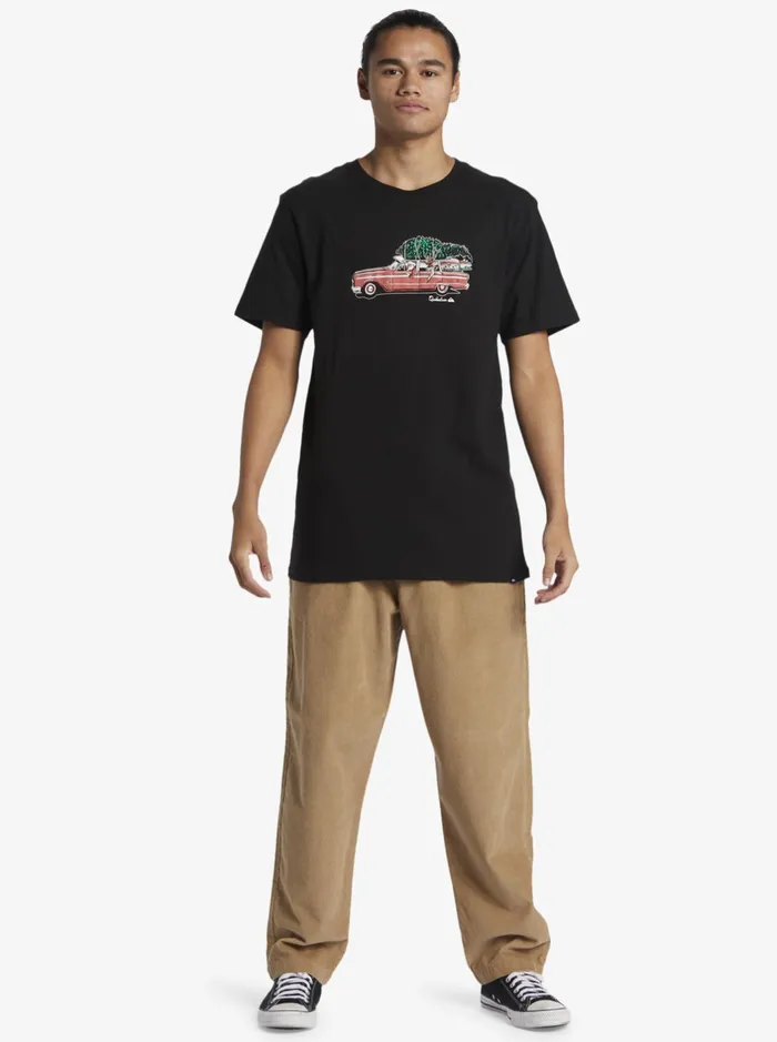 Tees Men Quiksilver Holidaaayz TShirt Black Tees Men Quiksilver Holidaaayz TShirt Black