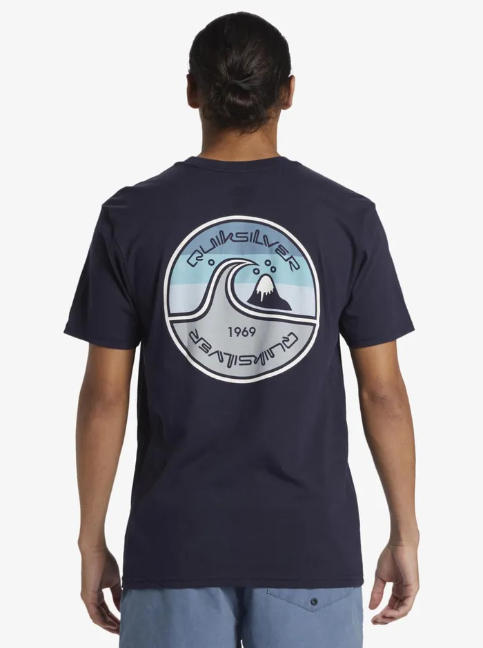 Tees Men Quiksilver In The Groove TShirt Navy Blazer Tees Men Quiksilver In The Groove TShirt Navy Blazer