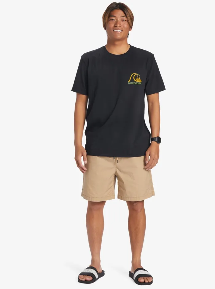 Tees Men Quiksilver Island Cap TShirt Black Tees Men Quiksilver Island Cap TShirt Black