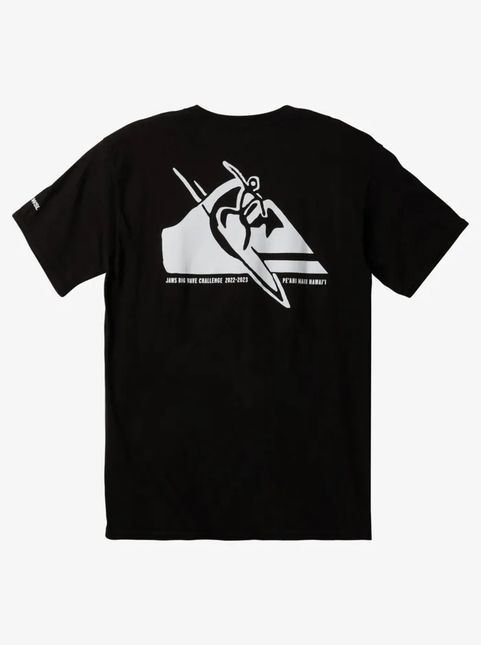 Tees Men Quiksilver Jaws Petroglyph TShirt Black Tees Men Quiksilver Jaws Petroglyph TShirt Black