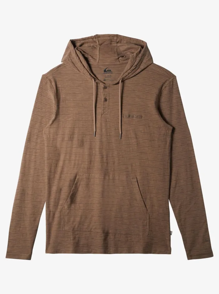 Tees Men Quiksilver Kentin Long Sleeves Hooded TShirt Kentin Fossil