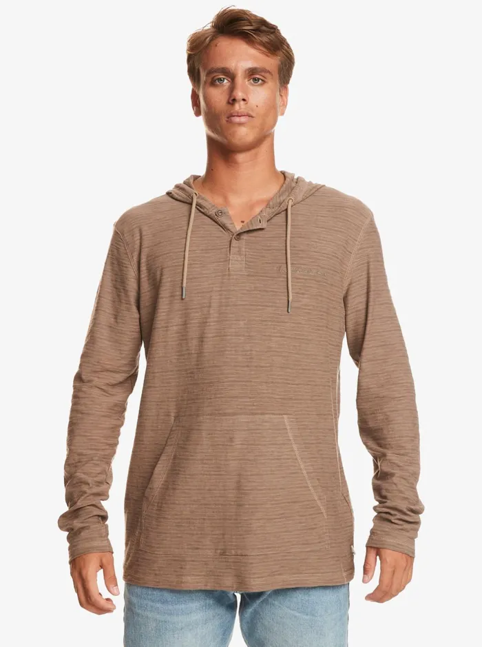 Tees Men Quiksilver Kentin Long Sleeves Hooded TShirt Kentin Fossil Tees Men Quiksilver Kentin Long Sleeves Hooded TShirt Kentin Fossil