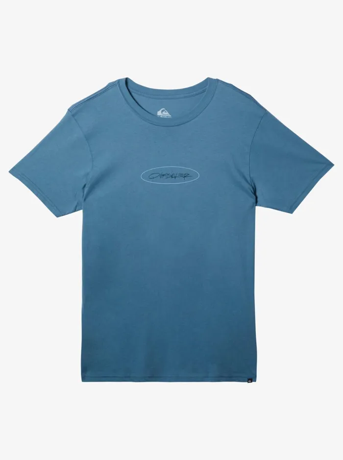 Tees Men Quiksilver Level Up TShirt Aegean Blue